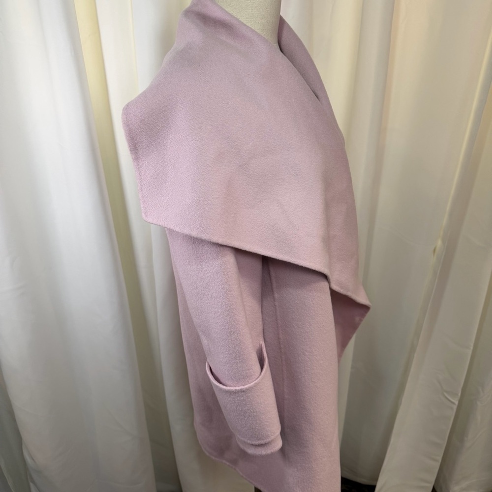 Vince ‘Drape Front Wool Coat’ in “Orchid” Lilac Purple / Light Pink Size Medium - Picture 14 of 16